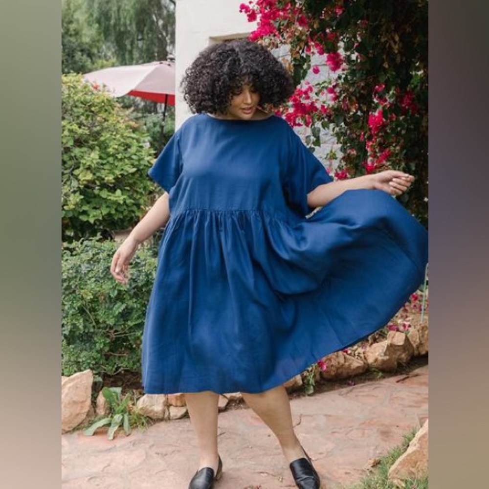 Tradlands Nico Dress in Brianna Blue (Size L)